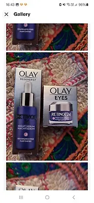 Olay Regenerist Retinol 24 Night Serum And Eye Cream.Fragrance Free....... • £18.99