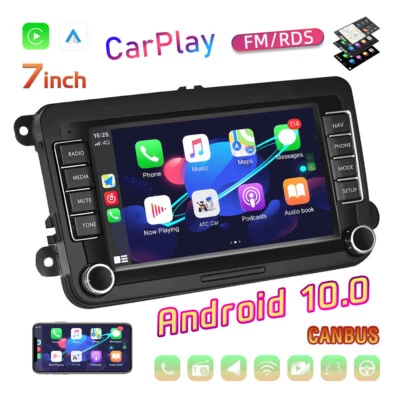$85.99 • Buy Android 10 For VW Golf MK5 MK6 Jetta RCD330 7  Car GPS WiFi CarPlay Stereo Radio