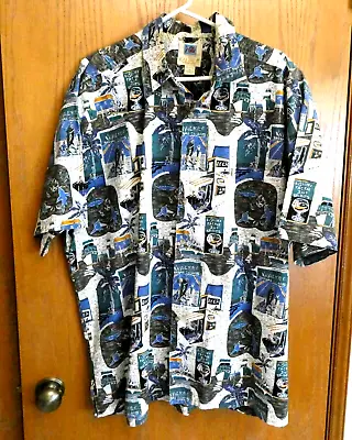 Vintage Kahala Men's Hawaiian Ocean Fishing Motif Short Sleeve Shirt XL • $19.99
