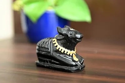 Nandi Idol Handcrafted Matt Finish Shiva's Cow Statue For Temple Puja/Home-S1 • £6.99