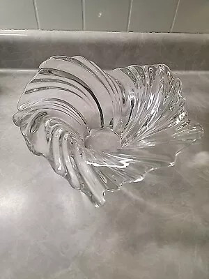 MIKASA Belle Epoque Swirl Wave Leaded Crystal Fruit & Nut Dish Bowl German Heavy • $74.10