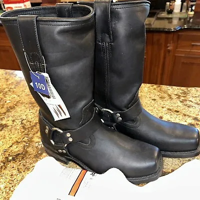 Masterson Mens 10D Black Motorcycle Harness Boots With 3 PairKnee High Socks NEW • $100