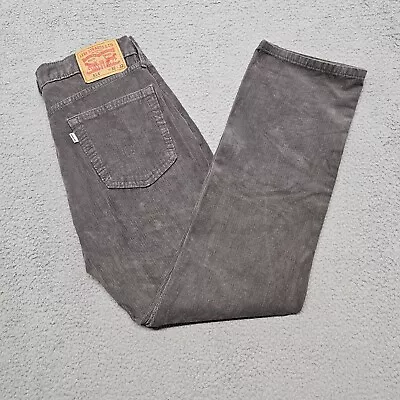 Levis 514 Corduroy Jeans Men’s 34x32 Fits 32x32 Straight Fit White Tab Gray  • $19.77