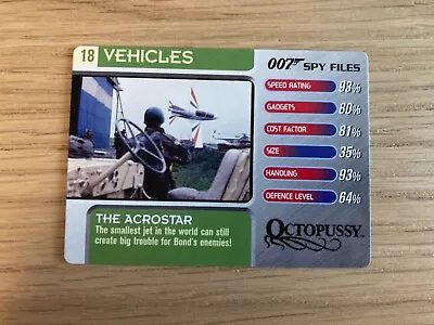 007 Spy Files Cards 2002 Vehicles #18 The Acrostar • £0.99