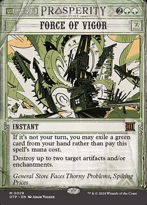 Force Of Vigor - Showcase MTG: OTJ Breaking News - NM/M In Hand & Ready To Ship! • $8.89