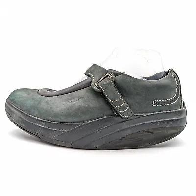 MBT Kaya Green Faded Black Leather Mary Jane Toning Walking Shoes Women 8 - 8.5 • $45.08