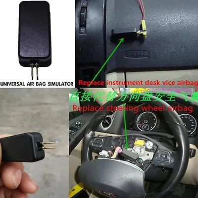 Universal Black Car Airbag Emulator Simulators SRS Fault Diagnostic Scan Tools • $6.35