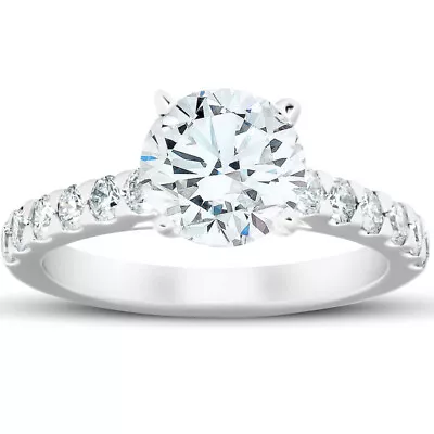 2 3/4 Ct Diamond Engagement Ring 14k White Gold • £3568.09