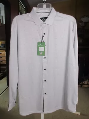 NWT Tom Baine XXL / 2X Slim White Dot   Performance Shirt  Long Sleeve Button Up • $25.19