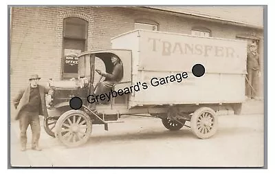 RPPC Robinett Transfer Truck MIAMISBURG OH Ohio Vintage Real Photo Postcard • $44.99
