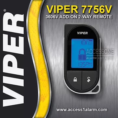 Viper 7756V 2-Way 1-Mile LCD Add-On Remote Control For The Viper 3606V • $150.99