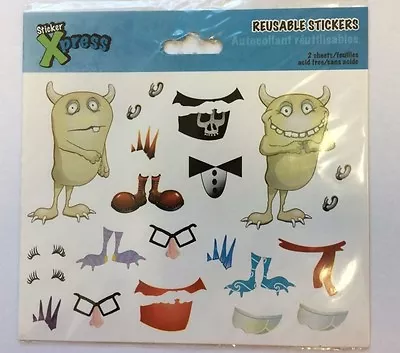  MYO Silly Monster  Stickers ( 2 Sheets) Party Favor Teacher Supply Halloween • $2.50