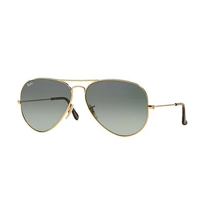 $106.80 • Buy Ray-Ban Aviator Havana Gold Metal Grey Gradient 62mm Sunglasses RB3025 18171