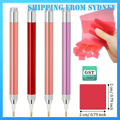 $8.99 • Buy 4X LED Diamond Painting Pen+ 10x Diamond Glue Accessories Diy Art Craft Pen Set