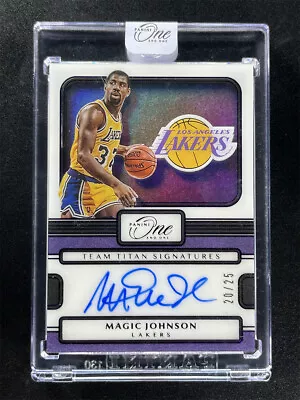 2022-23 Panini One And One Magic Johnson Team Titan Signatures Auto Lakers /25 • $102.50