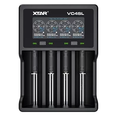 XTAR VC4SL 4-Bay Smart Battery Charger - Black • $64.90
