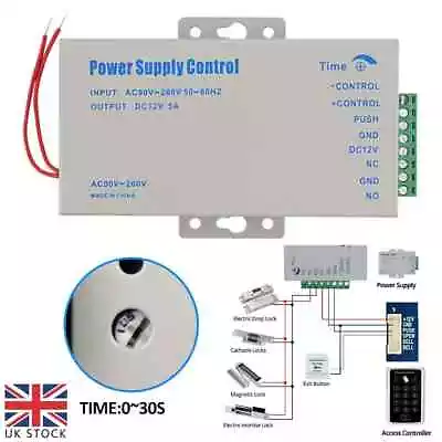 12V 5A Door Access Control Power Supply For RFID Reader Keypad Magnetic Lock Kit • £20.64