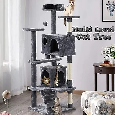 180cm Cat Tree Tower Scratching Post Scratcher Cats Condo Kitten House Bed  AU • $84.99
