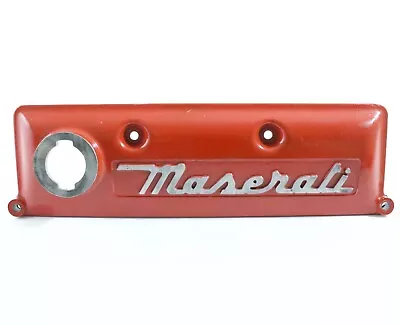 Vintage Maserati Valve Cover ORIGINAL Red Metal 12.5” OEM Biturbo Karif M2 • $475