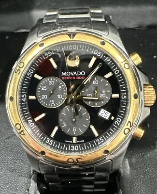 Movado Series 800 Two Tone Chronograph Men's Watch Read • $440