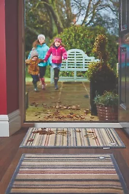 £43.69 • Buy Hug Rug (Stripe 26) Dirt Trapper Door Mat & Runner Available Machine Washable  