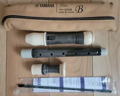 YAMAHA ABS Resin Recorder Alto Baroque YRA-302BIII With Case And Cleaning Rod • $24.90