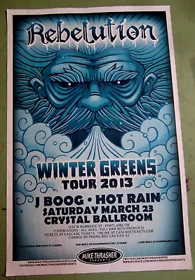 Rebelution 2013 Original Concert Show Flyer Poster W/ J Boog + Hot Rain • $12.99