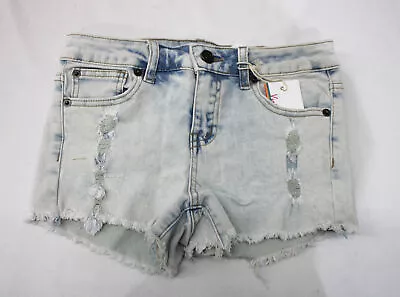 Vintage Havana Girl's Mandi Cut Off Frayed Denim Shorts BE5 Indigo Size 12 • $9.48