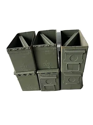 6(Six) PACK Original .50 CALIBER 5.56mm AMMO CAN M2A1 50CAL METAL AMMO CAN  #2 • $99