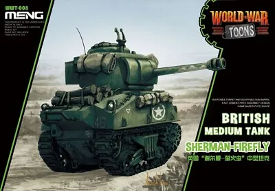 Meng Model Sherman-Firefly British Medium 'World War To Toons' #WWT008📌USA📌 • $19.98