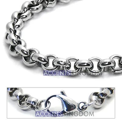 Accents Kingdom 6mm Titanium Men's Rolo Chain Necklace  • $89.24