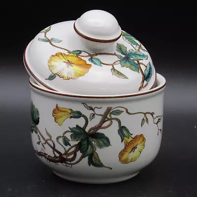 Villeroy & Boch Botanica Sugar Dish & Lid Convolvulus Jalapa Yellow 3 1/2  D • $17.95