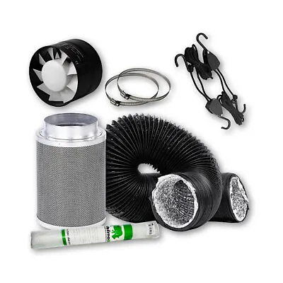 Rhino Hobby Combi Ducting Grow Tent Extraction Carbon Filter Kit Hydroponics • £53