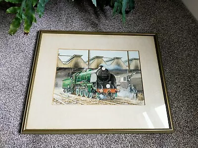 Watercolour Train In The Yard 30454 Dated 1981 With A Letter On The Back  • £79.69