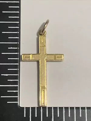 Vintage 9ct Cross Pendant Chain Church Jesus Bible Bracelet Charm • £54