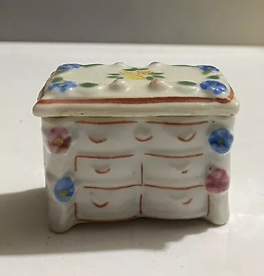 Vintage Porcelain Trinket Box Dresser Made In Occupied Japan • $13.95