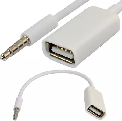 3.5Mm Male AUX Audio Plug Jack To USB 2.0 Female Converter Cable Cord EN • $12.49