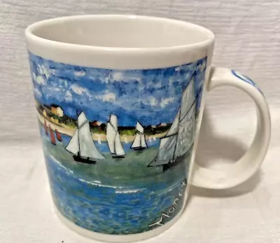 Monet Regatta Sainte Adresse Sailboats Beach Master Impressionist Coffee Mug Cup • $19.70
