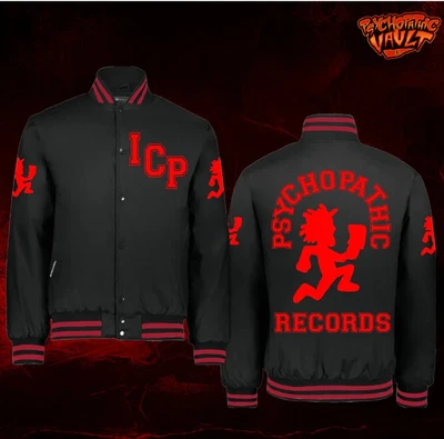 $200 • Buy Insane Clown Posse Psychopathic Records Satin Baseball Jacket LARGE