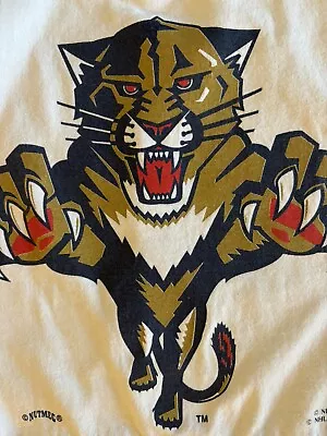 John Vanbiesbrouck #34 Florida Panthers Nutmeg NHL Hockey Tee (Adult Size Large) • $75