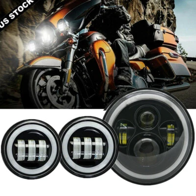 $46.03 • Buy Fit For Yamaha Road Star Venture XVZ1300 7  LED Headlight+4.5  Passing Lights