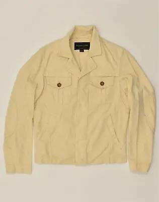 MARLBORO CLASSICS Mens Utility Jacket UK 36 Small Beige Linen UX09 • $30.29