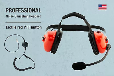 Heavy Duty Noise Cancelling Dual Muff Racing Headset For Motorola XPR7500 APX900 • $104