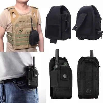 2 Pack Tactical Walkie Talkies Holder Molle Pouch Carry Bag Universal Radio Case • $13.75