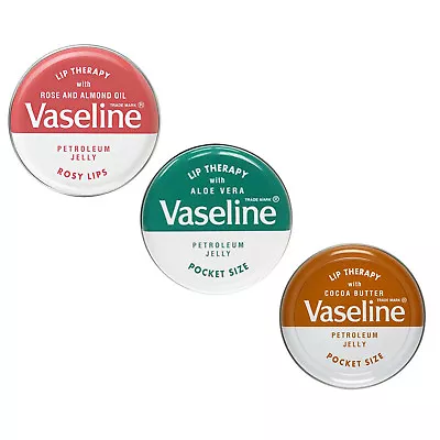 £3.25 • Buy Vaseline Lip Therapy Balm Tin - Petroleum Jelly - Cocoa Butter, Aloe Vera