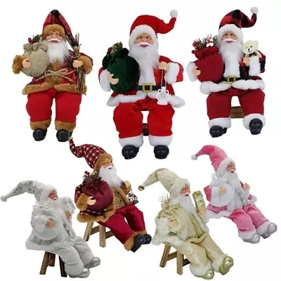 14 Sitting Santa Claus Figurines Christmas Figure Decoration Tree • $23.78