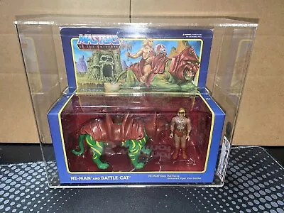 Super 7 MOTU Reaction He-Man & Battle Cat CAS 95 = To AFA • $99