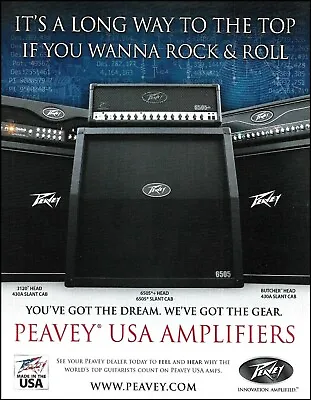Peavey USA Amplifier 6505 Head + Cab 3120 430A Slant Butcher Amp 2011 Ad Print • $3.96