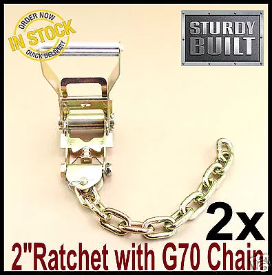 2x Chain Ratchet Tie Down G70 Flatbed Tow Truck 5/16  Hauler Car Carrier Wrecker • $28.96