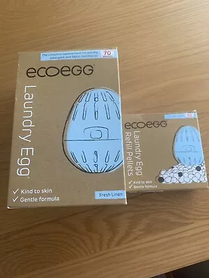 Ecoegg Laundry Egg 70 Washes Fresh Linen & 50 Refills • £7.99